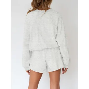 MEROKEETY Women’s Fall Lounge Set Batwing Sleeve Comfort