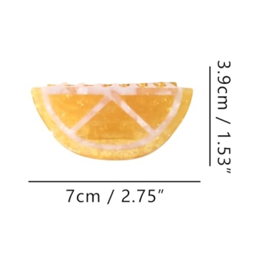 Chic Orange Claw Clips for Women in Cellulose Acetate