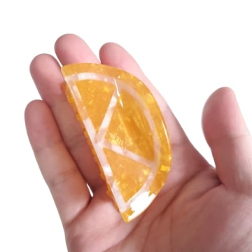 Chic Orange Claw Clips for Women in Cellulose Acetate