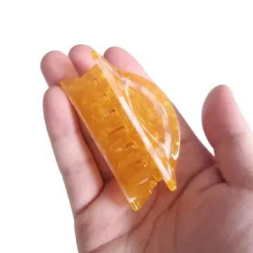 Chic Orange Claw Clips for Women in Cellulose Acetate