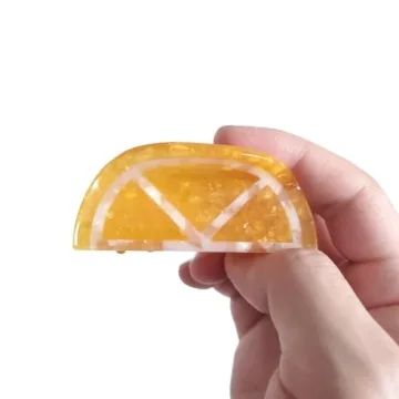 Chic Orange Claw Clips for Women in Cellulose Acetate