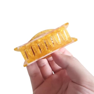 Chic Orange Claw Clips for Women in Cellulose Acetate