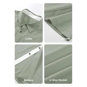 JMIERR Men's Slim Fit Wrinkle-Free Button-Down Shirt