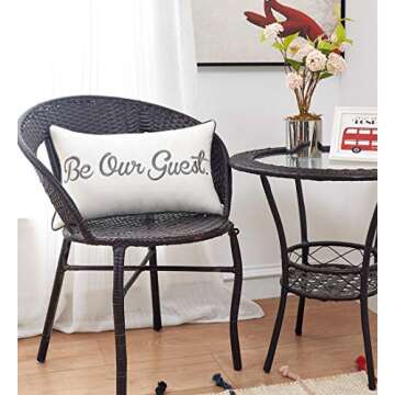 Elegant Be Our Guest Lumbar Pillow Cover for Home Decor