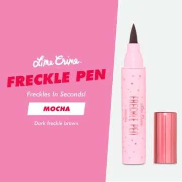 Lime Crime Freckle Pen, Mocha (Dark Freckle Brown) - Lightweight Buildable Makeup with Felt Tip Appl...