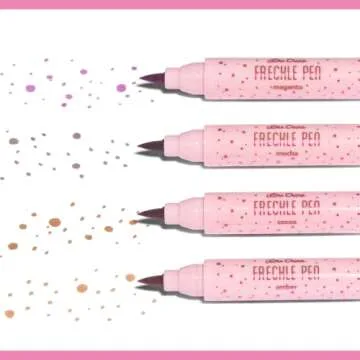 Lime Crime Freckle Pen, Mocha (Dark Freckle Brown) - Lightweight Buildable Makeup with Felt Tip Applicator for Natural Look - Long-Lasting & Waterproof Dot Spot Pen - Vegan & Cruelty-Free