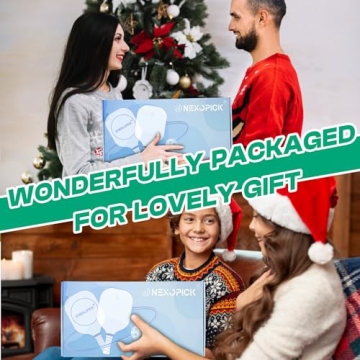 Nexopick Pickleball Paddles Set of 4, Cute Pickleball Set, Pickle Ball Set 4 Pack, Premium Pickleball Rackets, Pink Pickleball Paddles, Pickleball Set with 4 Indoor & Outdoor Pickleballs