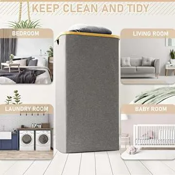 Gallelife Large Laundry Hamper - Stylish and Sturdy 105L