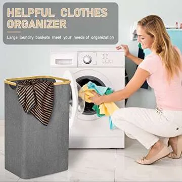 Gallelife Large Laundry Hamper - Stylish and Sturdy 105L