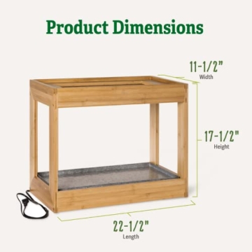 Bamboo Grow Light Stand for Indoor Plants and Herbs