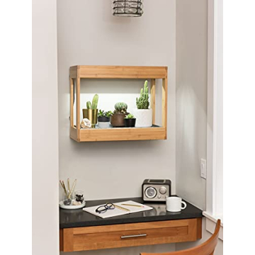 Bamboo Grow Light Stand for Indoor Plants and Herbs