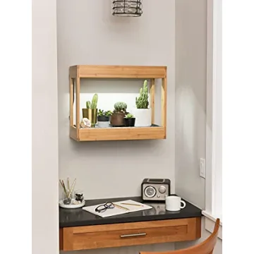 Bamboo Grow Light Stand for Indoor Plants and Herbs