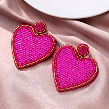 Stylish Heart Earrings for Women Valentine’s Day Jewelry
