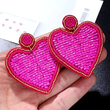 Stylish Heart Earrings for Women Valentine’s Day Jewelry