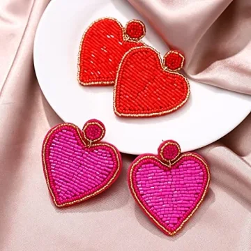 Stylish Heart Earrings for Women Valentine’s Day Jewelry