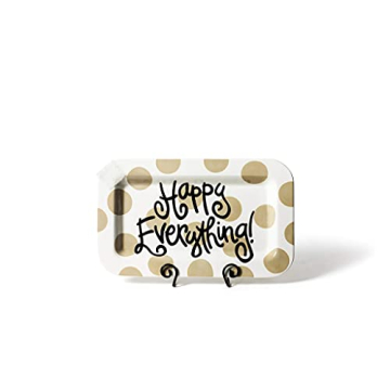 Neutral Dot Mini Happy Everything! Rectangle Platter - Ceramic, Versatile