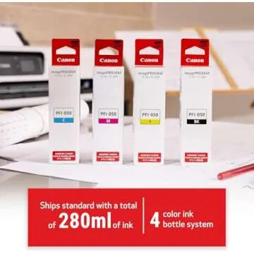 Canon imagePROGRAF TC-20M – Multifunction Printer| 24" Large Format Poster & Plotter Printer - Automatic Roll & Cut Sheet Paper Feeder, USB, Wi-Fi, LAN,White