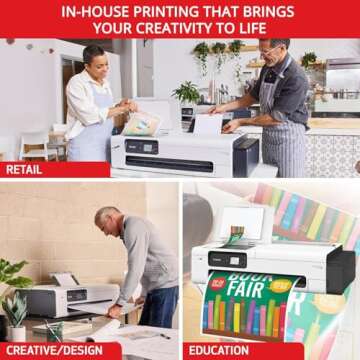 Canon imagePROGRAF TC-20M – Multifunction Printer| 24" Large Format Poster & Plotter Printer - Automatic Roll & Cut Sheet Paper Feeder, USB, Wi-Fi, LAN,White