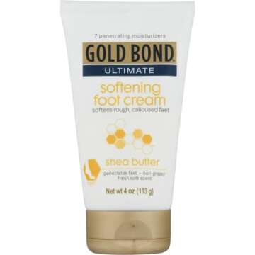 Gold Bond Softening Foot Cream, 4 oz., With Shea Butter to Soften Rough & Dry Feet
