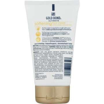 Gold Bond Softening Foot Cream, 4 oz., With Shea Butter to Soften Rough & Dry Feet