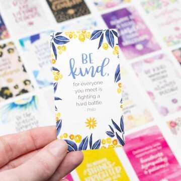 bloom daily planners Act of Kindness Deck - Set of 30 Mini Encouragement Cards with Positive Quotes - Small 2” x 3.5" Cards - Assorted Designs