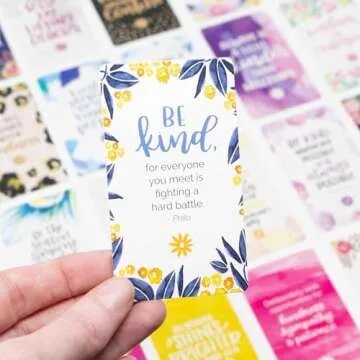 bloom daily planners Act of Kindness Deck - Set of 30 Mini Encouragement Cards with Positive Quotes - Small 2” x 3.5" Cards - Assorted Designs