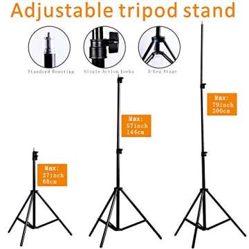 CRAPHY Upgraded 20x28 Photography Lighting Kit Auto Pop-Up Softbox Light Kits 800W 5500K Photography Softbox Light Set Softboxes Continuous Lighting for Photo Studio Portrait Video Shooting