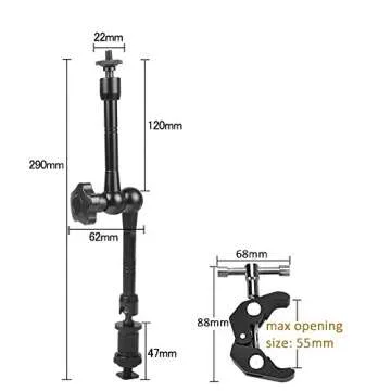 UTEBIT Magic Arm with Super Clamp for Cameras and Lighting