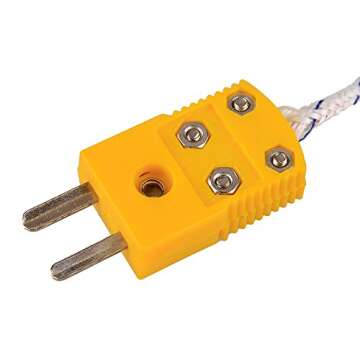 szzijia 5pcs 3M K Type Mini-Connector Thermocouple Temperature Probe Sensor Measure Range -50~700°C