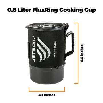 Jetboil Zip Camping Stove Cooking System, Carbon
