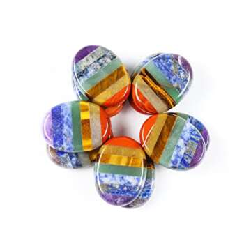 Nvzi Worry Stones - Chakra Healing Crystals for Meditation
