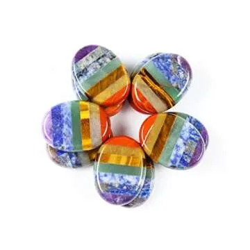 Nvzi Worry Stones - Chakra Healing Crystals for Meditation
