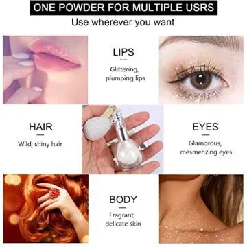 Shimmering Spray Powder Sparkle Powder, Glitter Dust Spray Gloss Powder Spray Contour Make Up Glitter Eyeshadow Pressed Powder Loose Powder Spray for Face Body Hair Nails Makeup(Pearl White)