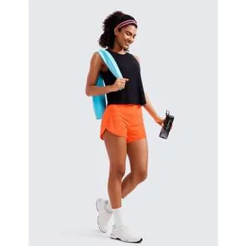 Buy CRZ YOGA Women's 4" Running Shorts with Pocket