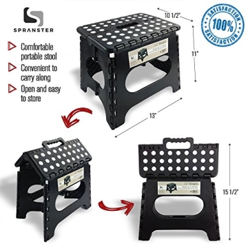 Sturdy Spranster Folding Step Stool - 11 Inch Safety Design