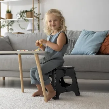 Sturdy Spranster Folding Step Stool - 11 Inch Safety Design