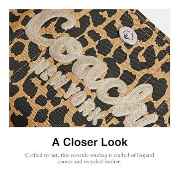 Chic Coach Leopard Cargo Tote for Effortless Style