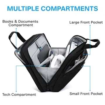 BAGSMART 17.3 Inch Laptop Bag, Expandable & Durable