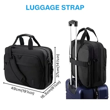 BAGSMART 17.3 Inch Laptop Bag, Expandable & Durable