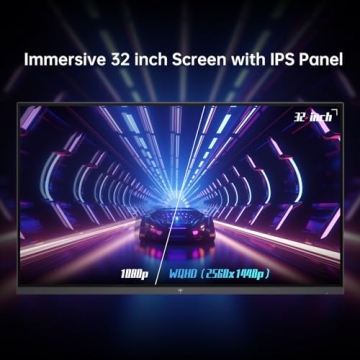 KTC 32 Inch 2K Monitor: 1440P IPS PC Monitor, 100Hz, Frameless, Eye Care Features