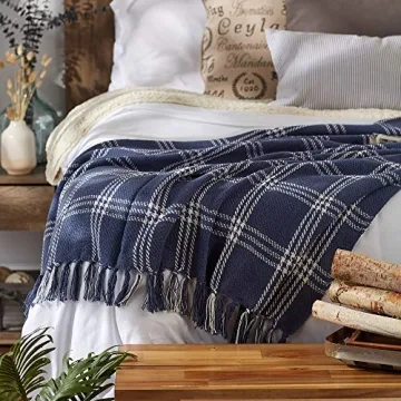DII Cotton Fringe Throw Blanket for All Seasons