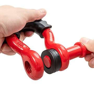 Rocket Straps Heavy Duty D Ring Shackles - 2 Pack 41,850lbs