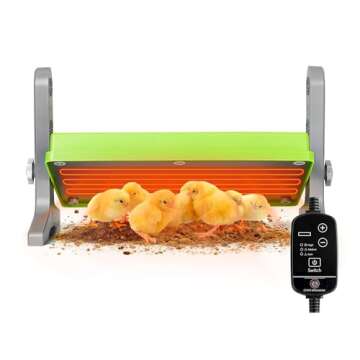 Fuzzy-Bird Chick Brooder (12"x8") Brooder Heater for Chicks Ducks and Birds Incubation Heating Keep ...
