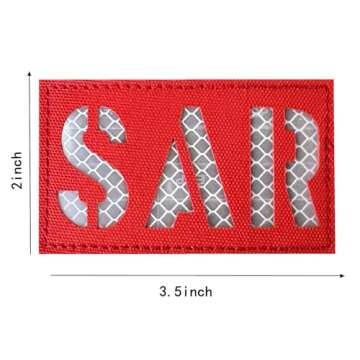 Reflective SAR Patches for Tactical Vests and Harnesses