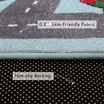 LIVEBOX Large Playroom Rug 5'x7' Kids Play Mat for Classroom, Road Traffic Carpet for Boys Girls Playing Cars Toys, City Life Nursery Car Rug for Toddlers Bedroom Kids Room