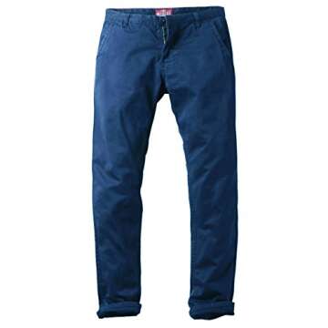 Match Mens Slim-Tapered Flat-Front Casual Pants(Sapphire Blue,32)