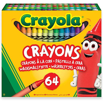 64 Vibrant Crayons with Sharpener for Creative Fun