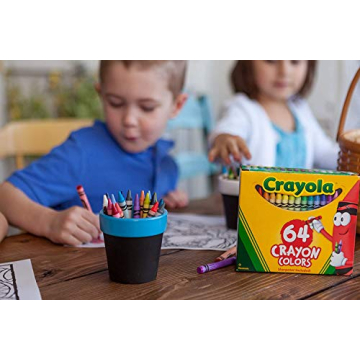 64 Vibrant Crayons with Sharpener for Creative Fun