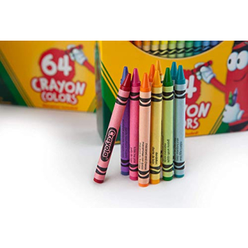 64 Vibrant Crayons with Sharpener for Creative Fun