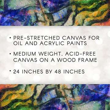 Darice Studio 71 24-Inch-by-48-Inch Gallery Canvas